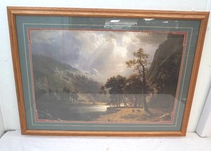 lot 244 image: Albert Bierstadt Yosemite Valley print
