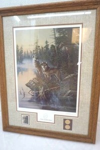 lot 252 image: framed Derk print Where Freedom Reigns