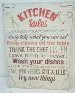 lot 256 image: kitchen themed wall plaque