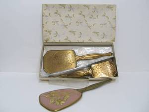 lot 12 image: Ornate Vintage Vanity Hand Mirrors etc