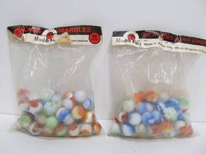 lot 17 image: &nbsp2 NOS Sealed Bags of Vintage MARBLE KING Marbles