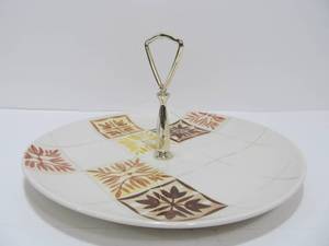 lot 20 image: Mid Century RED WING Snack Serving Tray wHandle