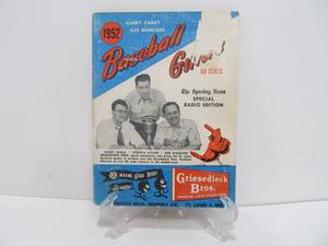 lot 63 image: Vintage 1952 Greisedieck Bros Beer Major League Baseball Book