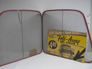 lot 74 image: NOS Vintage Store Display PARKER Automobile Fold-Away Bug Screen