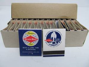 lot 80 image: NOS Vintage Case of GRAIN BELT Beer Advertising Matchbooks