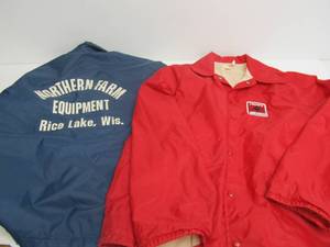 lot 82 image: 2 Vintage 1960s-70s Farm Advertising Jackets