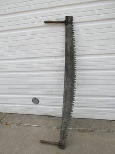 lot 83 image: LARGE Antique 2-Man Crosscut Saw