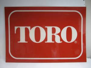 lot 85 image: LARGE Vintage 80s TORO Advertising Sign
