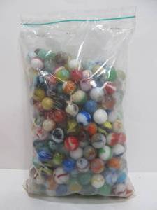 lot 133 image: Bag FULL of Very Nice Vintage Marbles #2