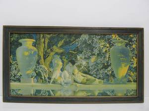 lot 145 image: Antique 1918 Original Maxfield Parrish Garden of Allah Framed Volchrome Print