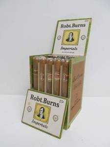 lot 156 image: Vintage 1950s Robert Burns Cigar Store Counter Display