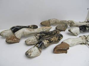 lot 198 image: Group of Original Antique Early 1900s C.W. Parker Carousel Horse Legs
