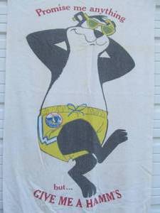 lot 204 image: Vintage HAMMS Beer Beach Towel
