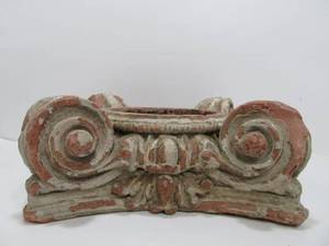 lot 211 image: Antique Terra Cotta Architectural Column BaseTop