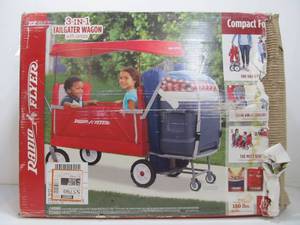 lot 218 image: Unused RADIO FLYER 3-In-1 Tailgater Wagon wCanopy