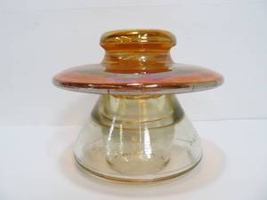 lot 266 image: LARGE Iridescent PYREX Glass Insulator