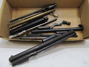 lot 289 image: Group of Old Vintage Air Pistol Barrels - Including Solid Brass Barrel