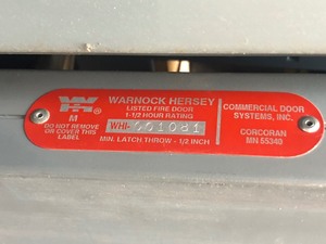 lot 296 image: Large Warnock Hersey Steel Fire Door