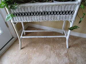 Vintage Wicker Plant Stand