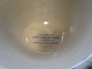 Antique Sponge Bowl - Chisago City Advertising