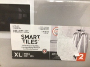 lot 96 image: smart tiles Oslo Gray 22.56 in. x 10.88 in. Vinyl Peel and Stick Tile (2.80 sq. ft. 2-pack) Customer