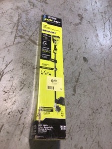 lot 56 image: RYOBI 40V HP Brushless 15 in. Cordless Carbon Fiber Shaft Attachment Capable String Trimmer with 4.0 Ah Battery and Charger