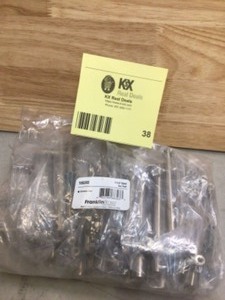 lot 38 image: Liberty 3-34 in. (96 mm) Center-to-Center Brushed Steel Bar Drawer Pull (25-Pack) Customer Returns See Pictures