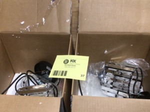 lot 37 image: Home Decorators Collection KRISTELLA 1-Light Matte Black Pendant with Clear Crystals (2 units) open box Customer Returns See Pictures