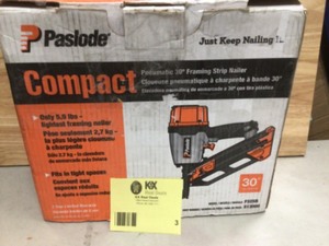 lot 3 image: Paslode Pneumatic 3-14 in. 30° Compact Framing Nailer Customer Returns See Pictures