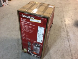 lot 104 image: Husky 20 Gal. Vertical Electric-Powered Silent Air Compressor Customer Returns See Pics