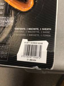 lot 2 image: Gerber Gator Machete Jr with 10.75 in. Blade (Sheath Included) Customer return see pictures