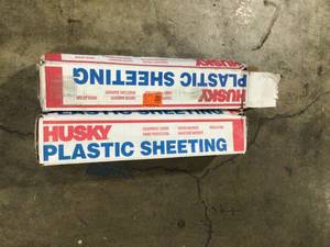 lot 108 image: Husky 20 ft. x 100 ft. Clear 3 mil Plastic Sheeting