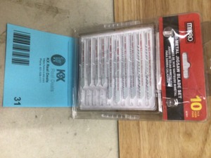 lot 31 image: MIBRO Wood and Metal Cutting Bi-Metal Jig Saw Blade Set (10-Piece) Customer return see pictures