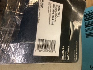 lot 33 image: Prime-Line 12 in., Stainless Steel, 4-Bar Hinge Casement or Projecting Window Customer return see pictures