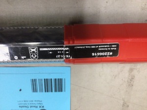 lot 53 image: Hilti 1 in. x 27 in. TE-CX SDS-Plus Carbide Hammer Drill Bit for Masonry and Concrete Drilling Customer return see pictures