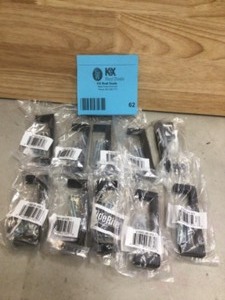 lot 62 image: GlideRite 3-34 in. Matte Black Solid Square Slim Cabinet Drawer Bar Pulls (10-Pack)