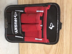 lot 73 image: Husky 5 in. 3-Pocket Clip On Tool Belt Pouch Customer return see pictures
