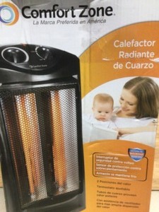 lot 80 image: Comfort Zone 1500-Watt Electric Quartz Infrared Radiant Tower Heater