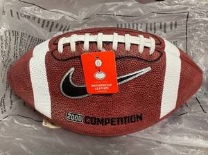 lot 68 image: Lot of 6 Nike 2000 Competition Official Size 8 Leather Footballs.