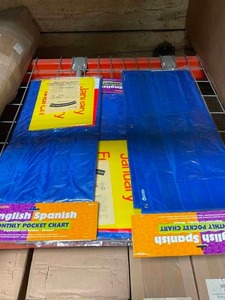 lot 59 image: Lot of 20 Teacher Pocket Charts w Monthly Inserts