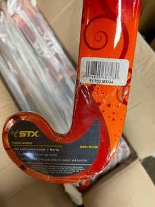 lot 190 image: Lot of 10 STX FLAME 34 Wood Field Hockey Sticks