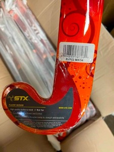 lot 191 image: Lot of 10 STX FLAME 34 Wood Field Hockey Sticks