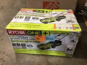 RYOBIONE HP 18V Brushless 16 in. Cordless Battery Walk Behind Push Lawn Mower with (2) 4.0 Ah Batteries and (1) Charger Customer Returns