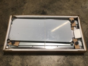 GRIDMANN 48 x 24 in. Stainless Steel Kitchen Utility Table with Backsplash and Bottom-Shelf Open Box See Pics