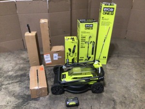 Pallet With Assorted Ryobi Outdoor Tools Customer Returns Different Style and Conditions See Pics