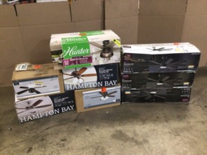 Pallet With Assorted Ceilings Fans Customer Returns See Pics Different Styles