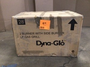 Dyna-Glo 2-Burner Open Cart Propane Gas Grill in Stainless Steel and Black with Side Burner Customer Returns See Pics