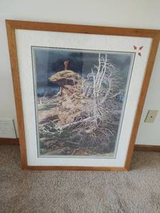 Framed art by Bev Doolittle