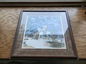 Framed and signed Bev Doolittle print