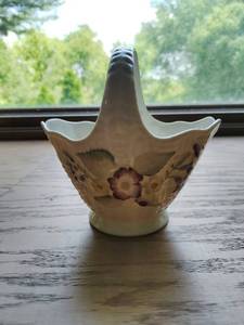 Hand-painted Belleek vase